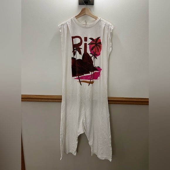 EUC Farm Rio Cotton Sleeveless Jumpsuit size Oversized XS - Medium Retails $148 - Picture 3 of 7
